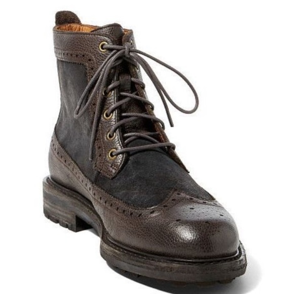 Polo Ralph Lauren Other - Polo Ralph Lauren Nickson Wingtip Leather Boot